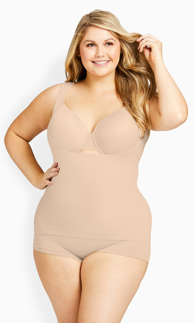 Plus Size Seamless Torsette - beige