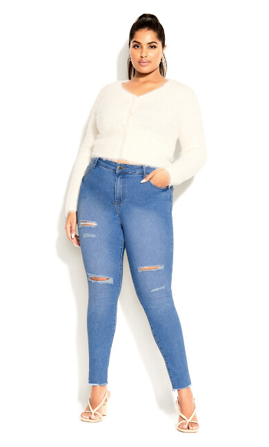 Asha Wild Rose Jean - blue