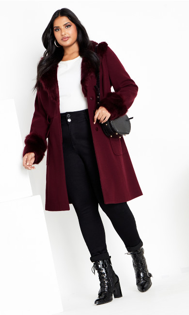 Make Me Blush Coat - bordeaux