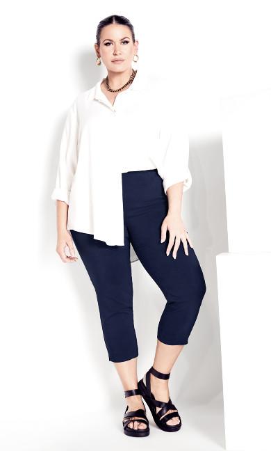 Super Stretch Crop Pant - navy