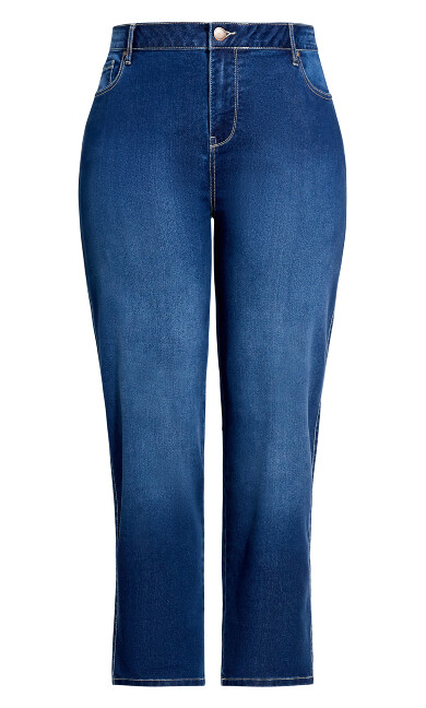 Butter Denim Straight Leg Jean Mid Wash - average