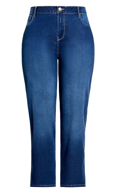 Butter Denim Straight Leg Jean Mid Wash - tall