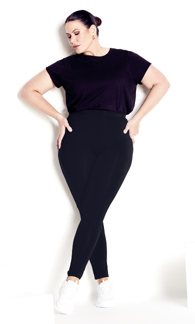 Plus Size Supima High Rise Legging Black - tall