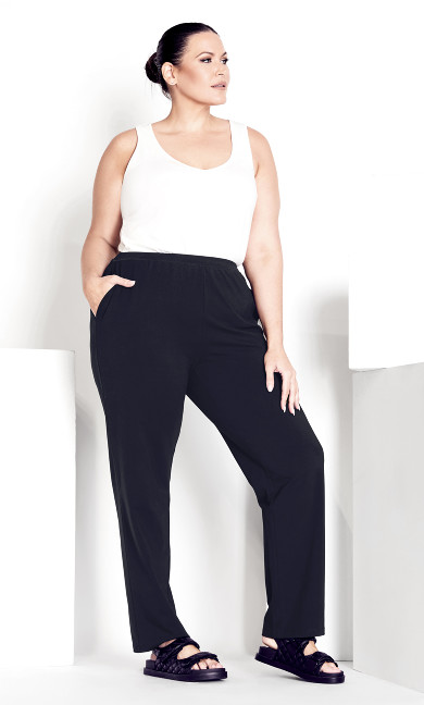 Plus Size Supima Active Pant Black - tall