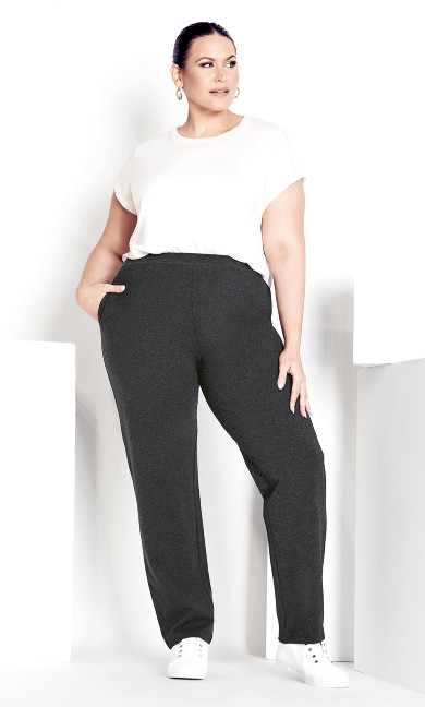 Plus Size Supima Active Pant Charcoal - tall