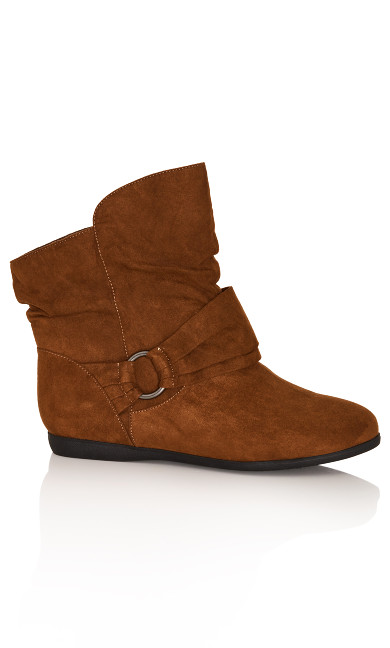 WIDE FIT Serena Ankle Boot - chocolate