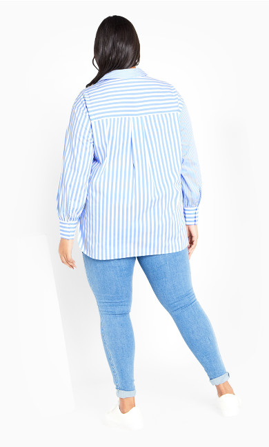 Stripe Mix Shirt - blue