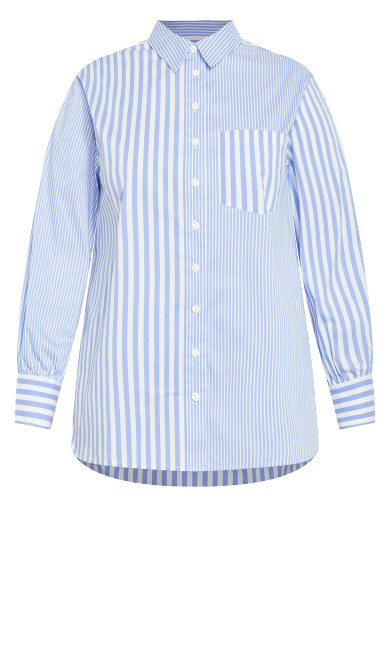 Stripe Mix Shirt - blue