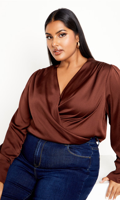 Women's Plus Size Alena Shirt - mocha