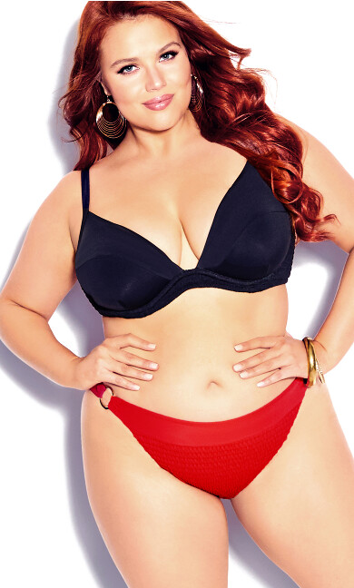 Plus Size Vibeka Bikini Top - black