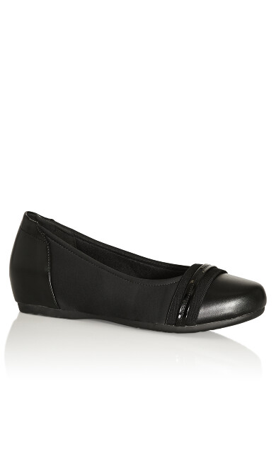 Plus Size Marlie Ballet Flat - black