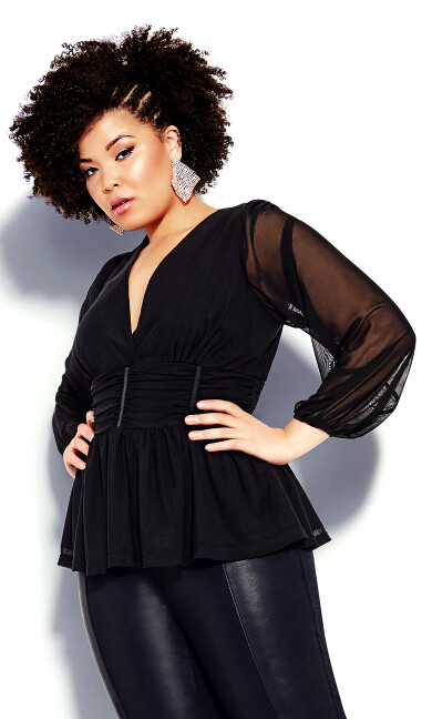 Plus Size Rapture Top - black