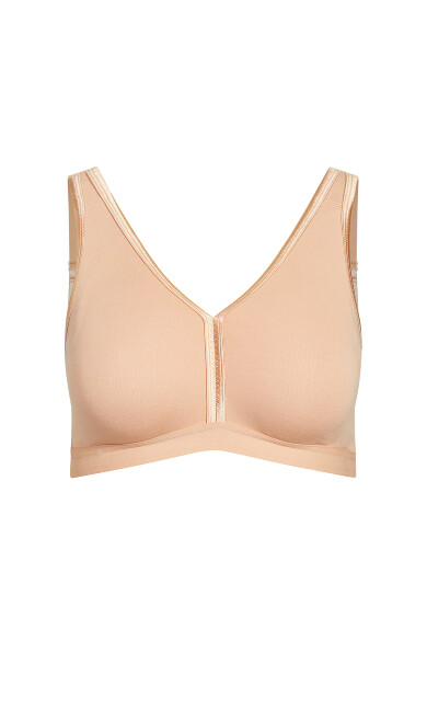 Basic Cotton Bra - beige