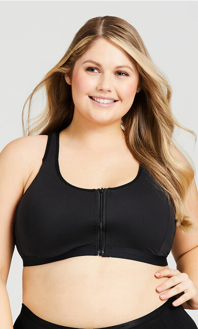 Plus Size Sports Bra - black