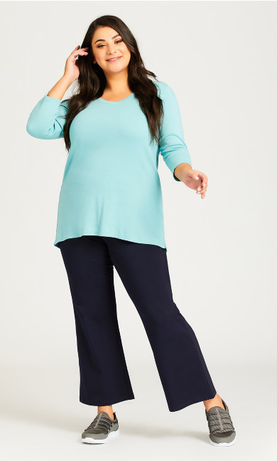 Plus Size Legging Pima Bootleg Navy - petite