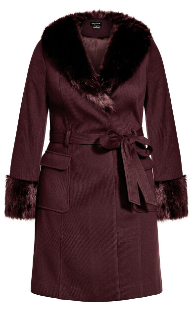 Make Me Blush Coat - bordeaux