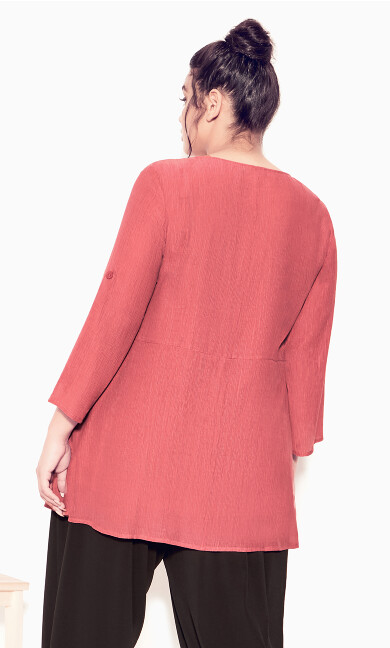 Izzy Layer Plain Tunic - raspberry