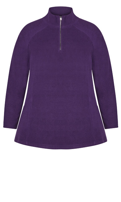 Polar Fleece Pocket Tunic - plum