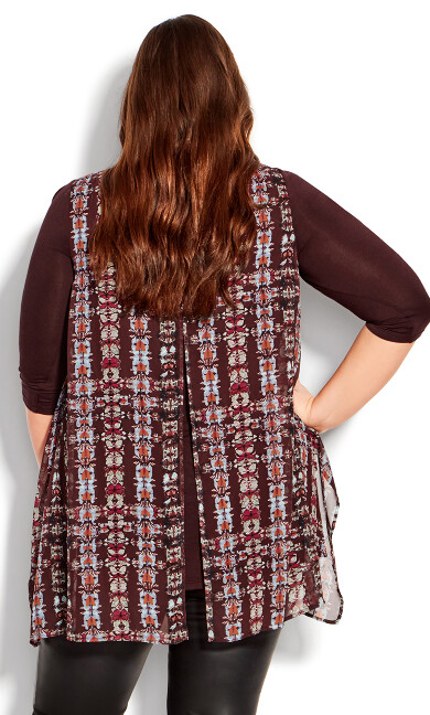 Harbor View Print Tunic - plum