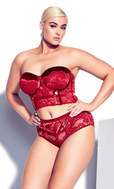 Sylvie Underwire Bustier - pomegranate