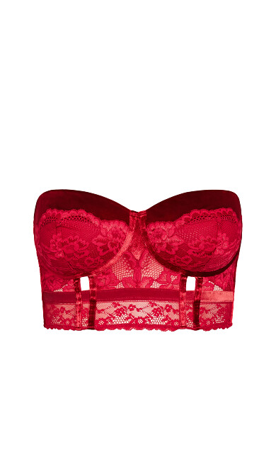 Sylvie Underwire Bustier - pomegranate