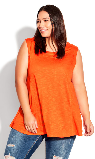 Fit N Flare Tank - orange