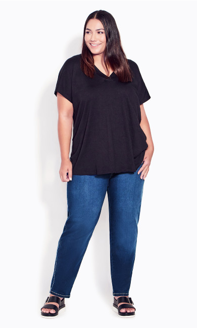 Plus Size Butter Denim Straight Leg Jean Mid Wash - Average