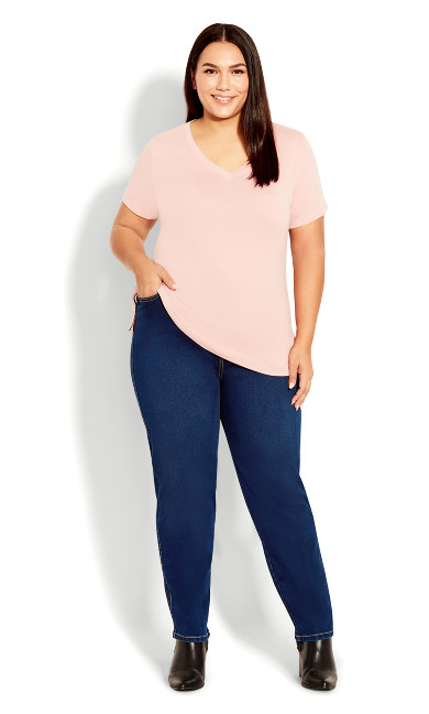 Plus Size Butter Denim Straight Leg Jean Dark Wash - Tall