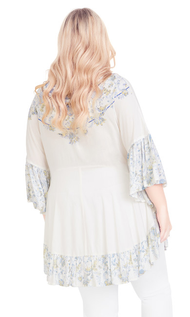 Frankie Frill Tunic - ivory