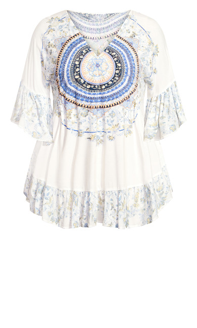 Frankie Frill Tunic - ivory