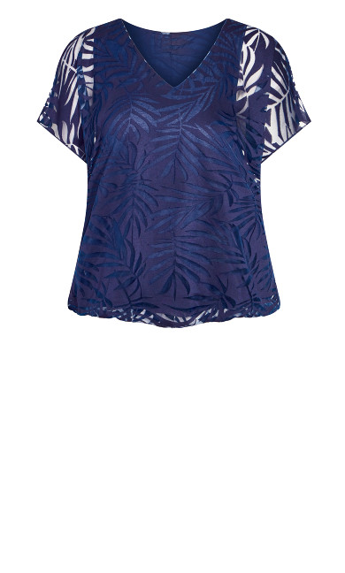 Elora Burnout Top - navy