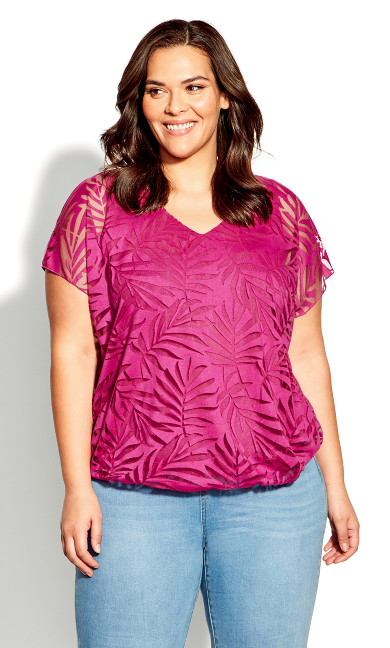 Elora Burnout Top - magenta