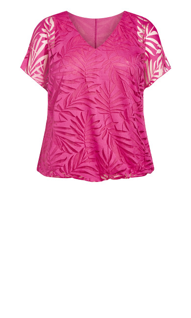 Elora Burnout Top - magenta