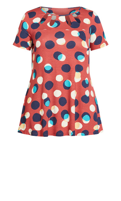 Kira Print Tunic - chilli