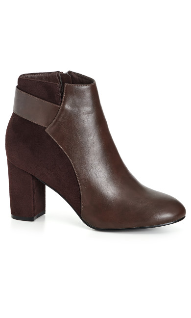 WIDE FIT Jax Ankle Boot - dark chocolate