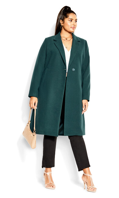 Coat Effortless Chic - Emerald