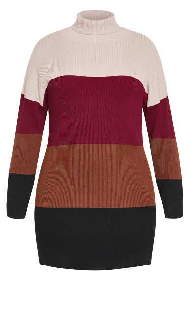 Harper Sweater Dress - magenta