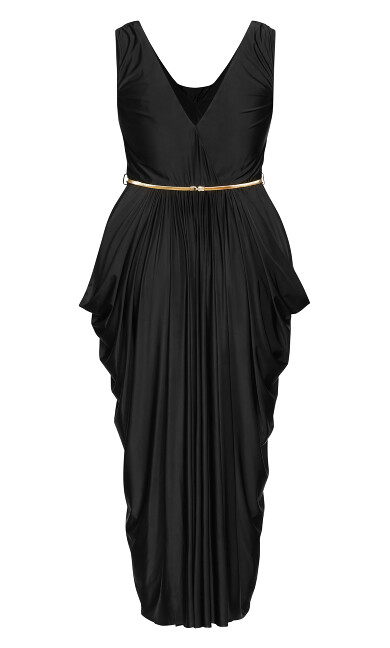 Athena Goddess Maxi Dress - black