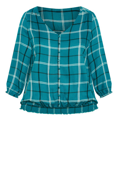 Suki Check Top - jade