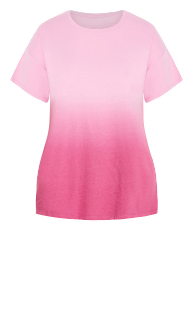 Kelsey Dip Dye Top - magenta