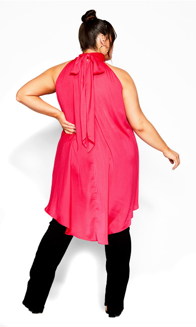 Hi Lo Shine Tunic - flamingo