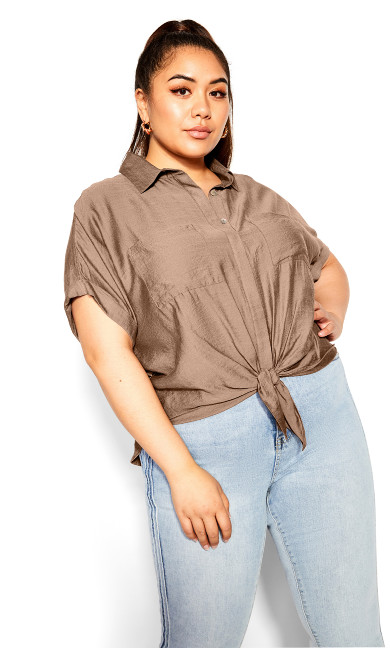 Relaxed Summer Shirt - mocha