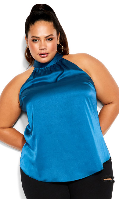 Sexy Shine Top - deep teal