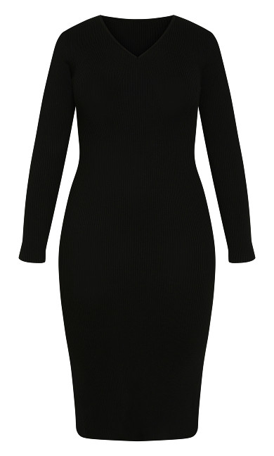 Rae Sweater Dress - black