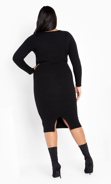 Riley Sweater Dress - black