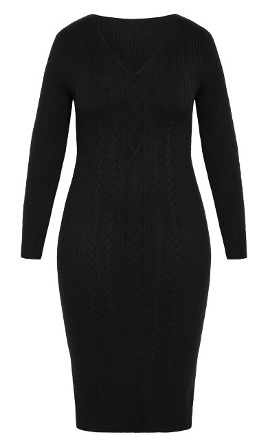 Riley Sweater Dress - black