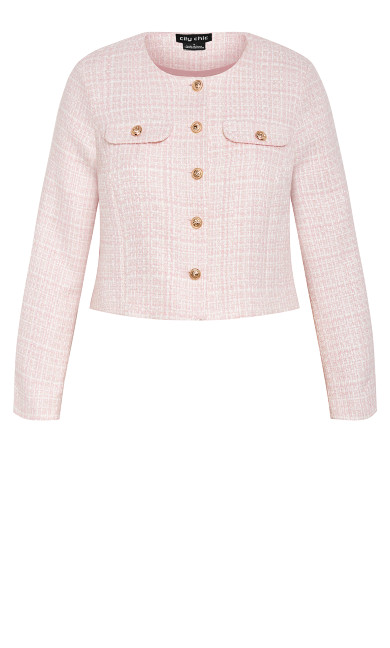 Margot Jacket - blush tweed