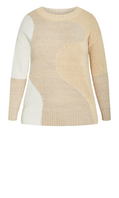 Avery Stretch Knit Sweater - mocha