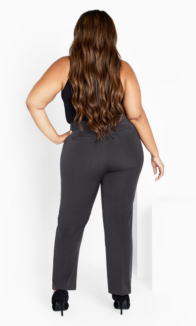 Cool Hand Wide Leg Trouser Charcoal - average