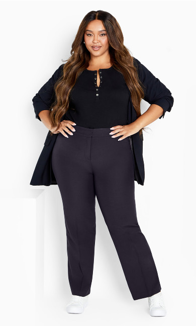 Women's Plus Size Cool Hand Wide Leg Trouser Classic Navy - average